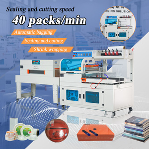 PE Film Wrapper Packing Automatic Shrinking Machine Glass Bottle L Type Heat Shrink Packaging Machine