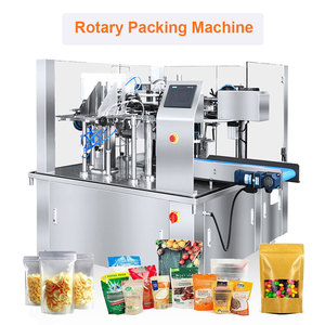 Automatic Rotary Packing Machine Standup Zipper Pouch Doypack Liquid Granule Powder Filling Rotary Premade Bag Packaging Machine