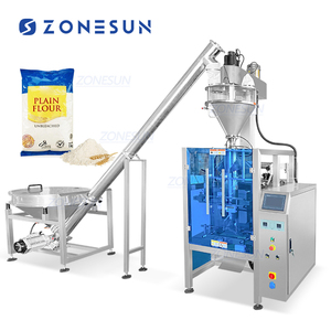 ZONESUN ZS-FS420E Automatic Vertical Auger Screw Coffee Food Powder Sachet Bagging Filling Sealing Packaging Machine With Feeder