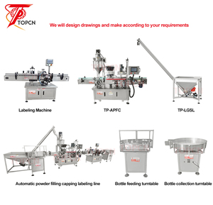 Auger Filler Spices Chili Coffee Milk Powder Jar Automatic Bottle Screw Powder Filling Machine Capping Labeling Packing Line
